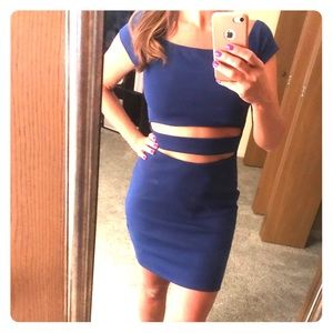 Blue cutout dress